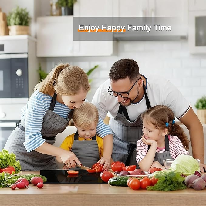 Black Cutting Boards for Kitchen, Large Acrylic Cutting Board with Counter Lip Countertop Protector, Non-Slip Tablas Para Picar Cocina, Kitchen Decor Apartment Essentials House Warming Gifts(24"x18") - Image 5