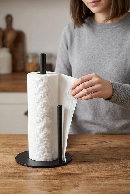 Paper Towel Holder,Stainless Steel Paper Towel Holder Countertop for Kitchen，Black - Image 5