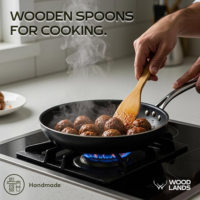 Harry Gifts for All Potter Fans Wooden Spoons for Cooking - 6-Piece Wooden Utensil Set with Spatulas & Spoons, Heat-Resistant, Eco-Friendly Kitchen Utensils for Non-Stick Cookware - Image 4