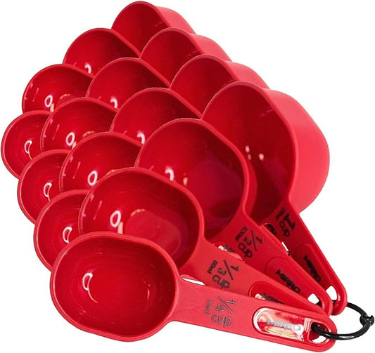 MIRRO 4pc Nested Measuring Cups Set, Red (Pack of 4) by VisitMirro