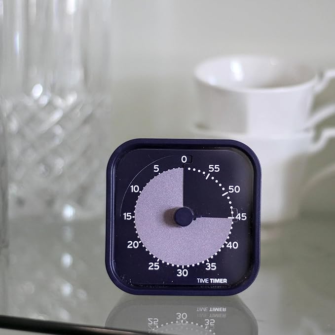 Time Timer MOD Home - Metallic Series - Individual Sized 60 Minute Visual Countdown Timer for ADHD, Adults, Students, and Pomodoro with Silent Operation (Metallic Indigo) - Image 5