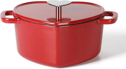 Martha Stewart Heart Shaped Enamel Cast Iron 2-Quart Dutch Oven - Red by MarthaStewart