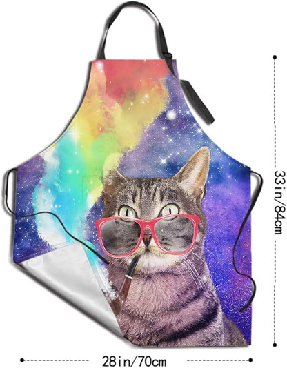 Funny Apron Polyester Grooming Aprons with Pocket for Cooking Kitchen Grilling Adults