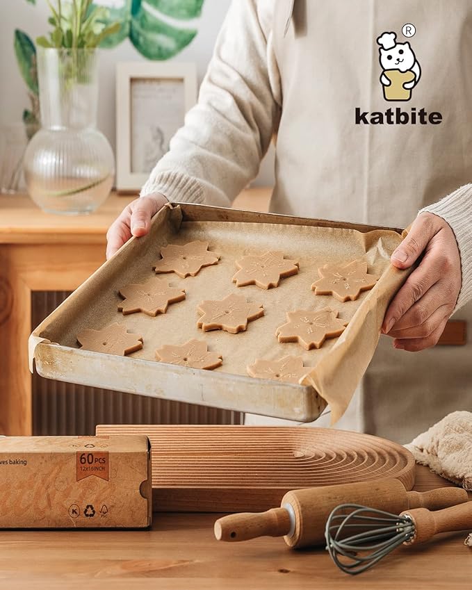 Katbite 12x16 Inch Parchment Paper Sheets, Pre cut Unbleached Baking Paper, Heavy Duty & Non-stick for Half Sheet Baking, Cooking, Grilling Wrapping Foods - Image 8