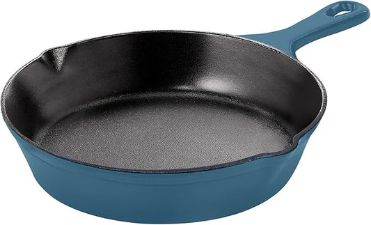 Utopia Kitchen Cast Iron Frying Pan 6.5 Inch, Cast Iron Chefs Pan, Pre Seasoned Skillet, Safe Grill Cookware for Indoor & Outdoor Use, Teal by UTOPIAKITCHEN