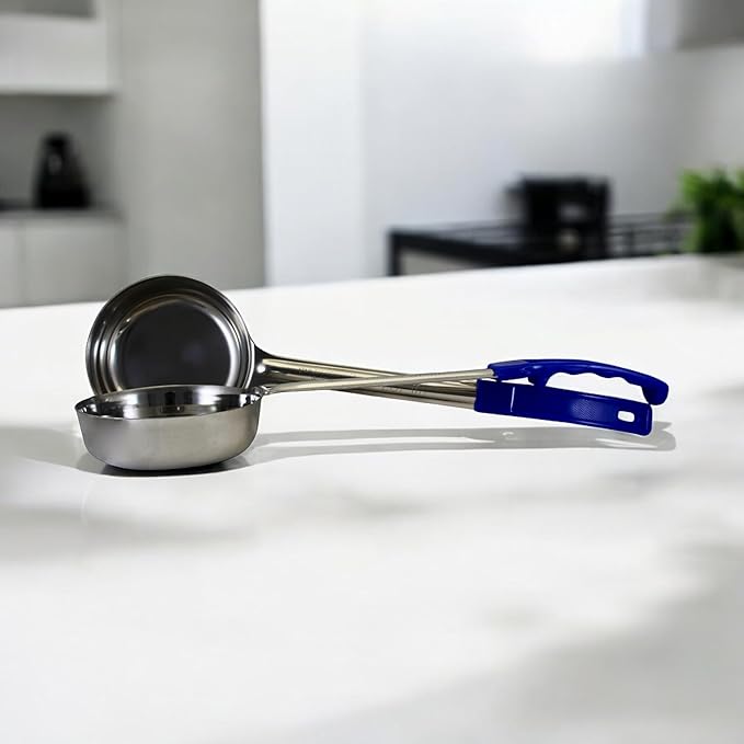 8 Ounce Solid Stainless Steel Portion Control Ladle Spoon for Measuring and Serving; Commercial Grade Serving Scoops [Pack of 2] - Image 9