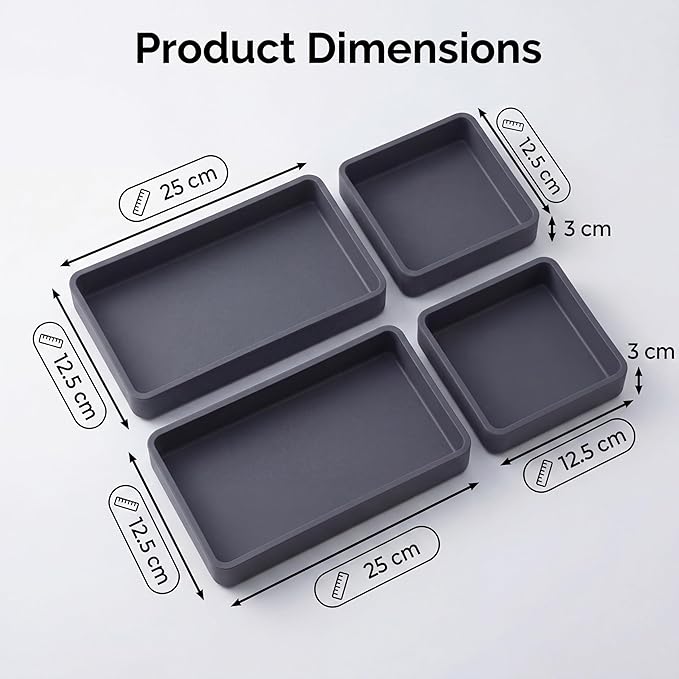 4-Pack Silicone Sheet Pan Dividers Nonstick Heat-Resistant Baking Trays for Oven, Multifunctional Cheat Sheets Silicone Baking Pan for Food Prep & Picnic Storage - Image 2