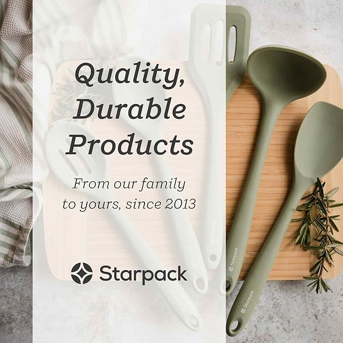 Starpack 'Stir & Serve' Silicone Cooking Utensils Set (5 Pcs) - 10.5" - Kitchen Utensil Set Heat Resistant to 600°F - Kitchen Utensils for Nonstick Cookware - Silicone Utensil Set for Mixing & Cooking - Image 6