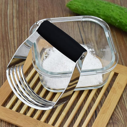Dough Blender Heavy Duty Pastry Cutter Stainless Steel Butter Cutter Professional Baking Tool For Mixing Flour Butter (2 Pcs Black) - Image 4