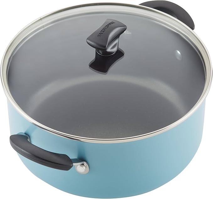 Farberware Cookstart DiamondMax Nonstick Cookware/Pots and Pans Set, Dishwasher Safe, Includes Baking Pan and Cooking Tools, 15 Piece - Aqua - Image 9