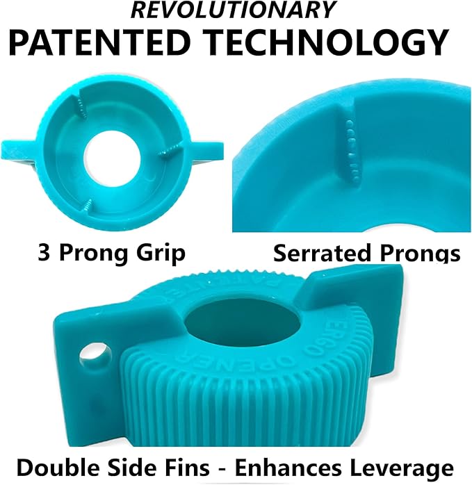 3-Pack WATER BOTTLE Opener ERGO OPENER | Arthritis Sufferers Elderly Seniors Weak Hands | Easy Twist-Off Plastic Bottle Opening Tool Travel On-Go | Carpal Tunnel | MADE in USA - Image 3