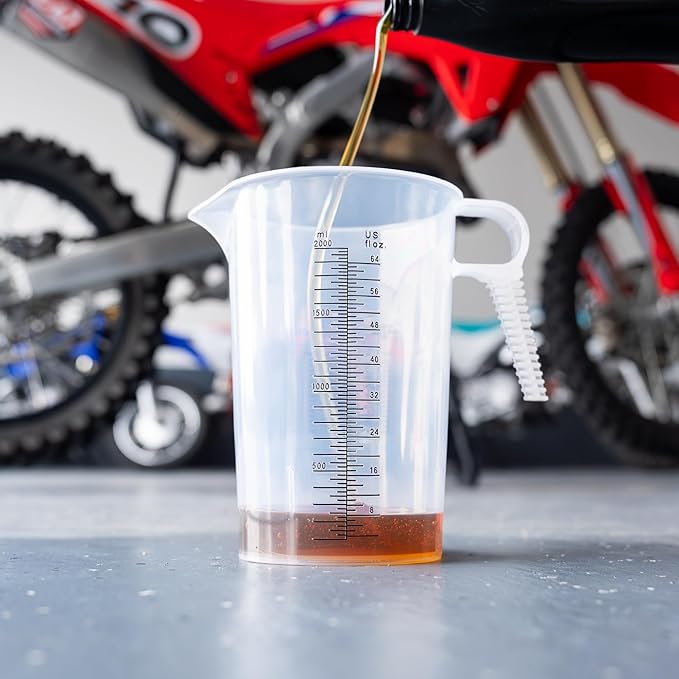 Half Gallon 64oz (2 quart) Measure Pitcher- Conversion Chart-Strong Food Grade - Resistant to Chemicals- Great for Lawn, Pool & Spa, Ag, Home Hobbies, Lye, Cooking, Shop Motor Oil Fluids Made In USA - Image 7