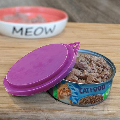 SPOT Pet Food Can Covers - Reusable Lids for Cat or Dog Food Tin -Fits 2.9 inch and 3.3 inch Diameter Cans, Fits Most Canned Foods - Durable, Easy to Use - Keeps Food Fresh - 3 Pack, Assorted Colors