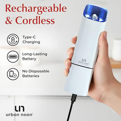 Automatic Salt and Pepper Grinder Set - Rechargeable Electric Salt and Pepper Shakers with Adjustable Coarseness, LED Light, One-Handed Use, Gravity Salt Grinder and Electric Pepper Mill - Image 4