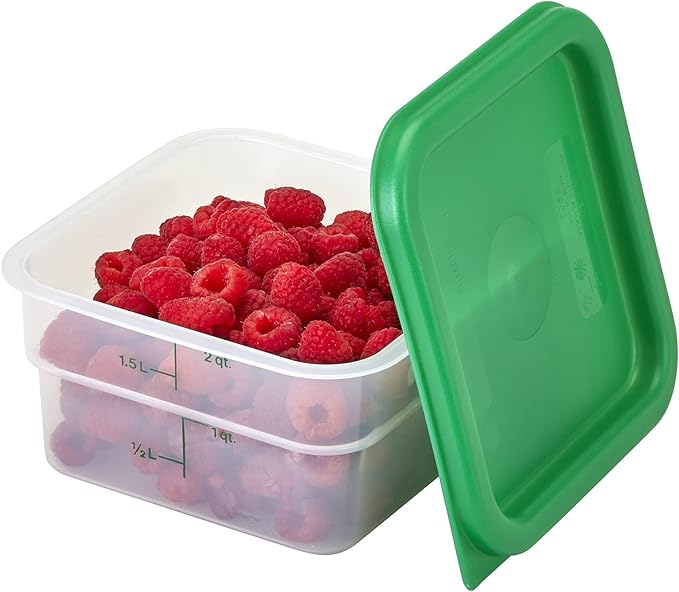Cambro Food Storage Container - Classic Series Square - 2 QT (Quart) - Commercial Grade for Food Prep (Translucent) - Image 2