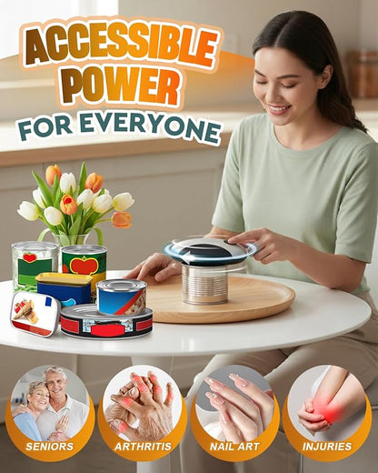 Zoomsnail Electric Can Opener, Automatic Rechargeable Can Openers with One-Touch Smooth Edge & Magnetic Lid - Hands-Free Easy-Grip Opener for Seniors with Arthritis and Most Cans - Image 8