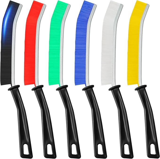 6Pcs Hard Bristle Crevice Cleaning Brush, Multifunctional Premium Crevice Cleaning Tool, Designed for Cleaning Narrow Spaces, Suitable for Toilet, Faucets,Kitchen,Grout, KOSPRIE by Unknown
