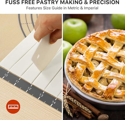 Silicone Pastry Mat, 36" x 24" Extra Large Non Stick Baking Mat with Measurement Non-slip Silicone Dough Rolling Mat for Making Cookies, Oven Liner, Fondant/Pie Crust Mat - Image 7