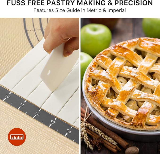Baking Mat, 26" x 16" Large Silicone Non-slip Baking Pastry Mat with Measurement, Non Stick Silicone Mats for Kitchen Counter, Fondant Mat, Counter Mat, Dough Rolling Mat, Oven Liner, Pie Crust Mat - Image 6
