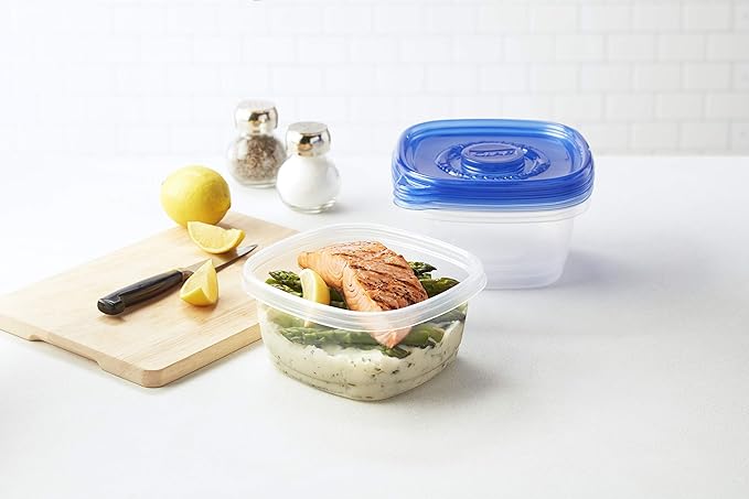 Glad GladWare Tall Entree Food Storage Containers with Lids, Large Square BPA Free Plastic for Meal Prep and Lunches, Lock Tight Seal, Microwave and Dishwasher Safe, 42 Oz, 3 Count - Image 6