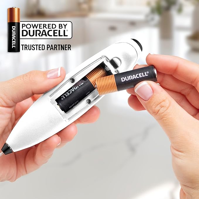 Zulay Kitchen Powerful Milk Frother Wand With 4 AA Duracell Batteries - Ultra Fast Handheld Drink Mixer - Electric Whisk Foam Maker for Coffee, Lattes, Cappuccino, Matcha & Creamer - White & Black - Image 4
