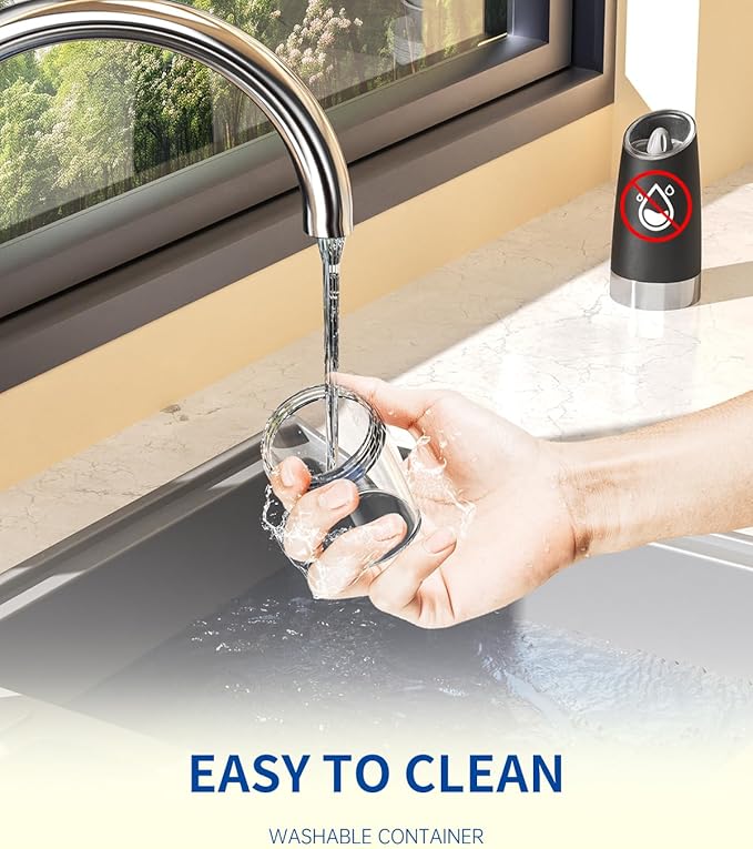 CIRCLE JOY Gravity Electric Salt and Pepper Grinder Set Automatic Salt and Pepper Grinder Set with LED Light, Battery Operated, Adjustable Coarseness, Large Capacity, for Home Kitchen BBQ, Blue - Image 6