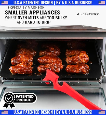INFRAOVENS Silicone Oven Rack Push Pull Tool with Longer Handle, Shelf Puller for Air Fryer Toaster and Oven, Stick with Hook Tool for Small Kitchen Appliances, Cool Kitchen Gadgets and Accessories - Image 3