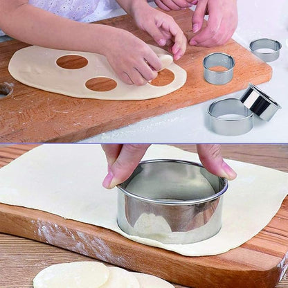 12 Pieces Round Cookie Biscuit Cutter Set,Graduated Circle Pastry Cutters,18/8 Stainless Steel Cookie Cutters and Donut Cutter Ring Molds - Image 5