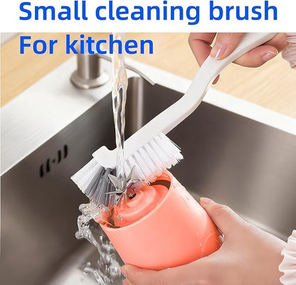 Dish Scrub Brushes with Handle for Kitchen，Small Cleaning Brush for Cup，Kitchen Sink，Blender，Crevice Cleaning Brush - Image 2