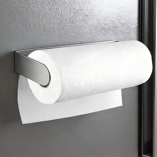 ZUNTO Magnetic Paper Towel Holder for Refrigerator – Strong Magnet Kitchen Paper Towel Rack for Grill, RV & Pantry – Sleek Silver Design by ZUNTO