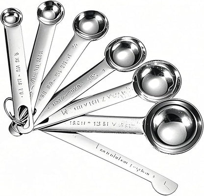 Tablespoon Measuring Spoons Set,7 PCS Metal Measuring Spoons,Stainless Steel Measuring Spoons for Cooking Bakeing by Unknown