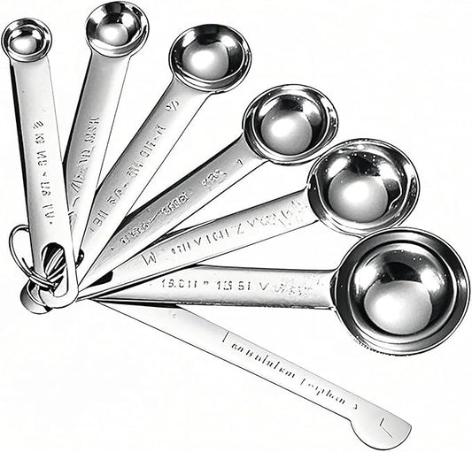 Tablespoon Measuring Spoons Set,7 PCS Metal Measuring Spoons,Stainless Steel Measuring Spoons for Cooking Bakeing by Unknown