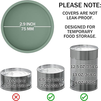 OHMO 2 Pack Pet Food Can Lids, (12.5-14oz) BPA Free Silicone Covers for Cat and Dog Food Cans, Camo&Light Green