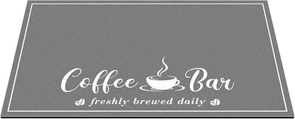 CooRug Absorbent Coffee Mat, Fashion Dish Drying Mat for Kitchen Counter Coffee Bar Accessories Espresso Machine Dish Rack 16" x 24" Dark Grey - Image 9