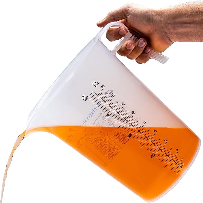 One Gallon 128oz Measure Pitcher - Convenient Conversion Chart - Strong Food Grade - Great for Lawn, Chemicals Pool, Ag, Lye, Home Hobbies, Motor Oil, Fluids - Turnah Precision Products, Made in USA - Image 6