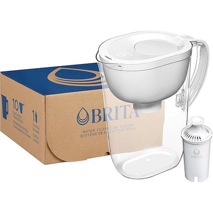 Brita Large Water Filter Pitcher for Tap and Drinking Water with SmartLight Change Indicator, Includes 1 Standard Filter, BPA-Free, Lasts 2 Months, 10-Cup Capacity, Bright White - Image 15