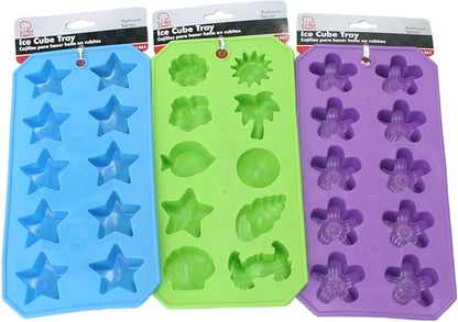 Chef Craft Select Shapes Ice Cube Tray, 8.75 inch, Color/Shapes May Vary