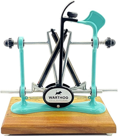 Warthog V-Sharp Elite Knife Sharpeners with Deluxe Wooden Base, Diamond Rods, Adjustable Angles, Metal Frame Construction by WarthogSharpeners