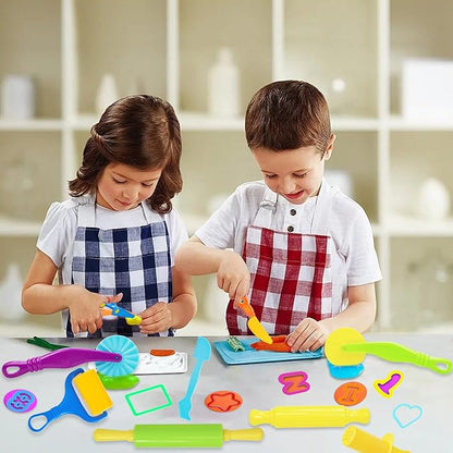 LCY WEDSHI Dough Tool Set, 56 Pcs Dough Tools Sets for Kids Ages 4-8, Dough Accessories Includes Alphabet Numbers Shapes, Cutters Roller, Rolling Pins, Safety Scissors, Plastic Knife - Image 7