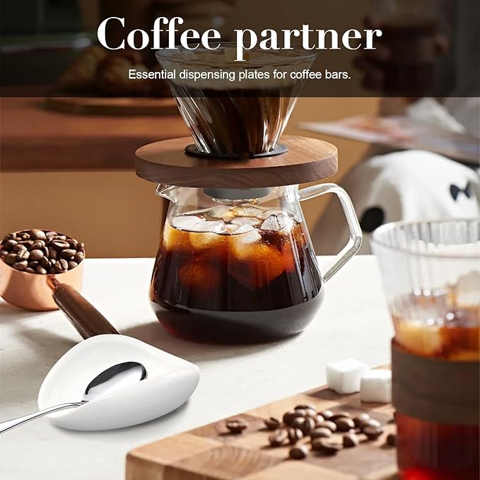 Ceramic Coffee Spoon Rest, Small White Spoon Holder for Coffee Bar, Mini Spoon Rest for Coffee Station, Teaspoon and Stirrer Holder, Spoon Not Included - Image 5