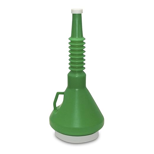 Funnel King 32140 1 1/2-Qt Double Capped Funnel - Green (13 1/4" Length), Multi, 1 1/2 Quart by Wirthco+Engineering%2C+Inc.