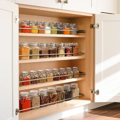 ComSaf Set of 12 Square Glass Jars with Airtight Lids (8 Oz), Pantry Canisters for Spices, Jams, & Herbs, Wire Clamp Jar for Overnight Oats, Pickling, Favors, Includes Labels & Funnel - Image 5