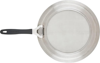Circulon Tools and Gadgets Universal Splatter Guard Mesh Grease Cover for Pots and Pans Protects Stove, Countertop, and Kitchen from Oil when Frying, 13 Inch Splatter Guard - Stainless Steel - Image 8