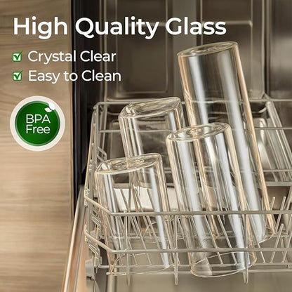 ComSaf 1.9 Qt Glass Storage Containers with Lids, Glass Jars with Lids, Clear Food Storage Jar, Square Canister Set of 3, Pantry Organizers and Storage for Flour Rice Pasta Tea Coffee Bean - Image 4