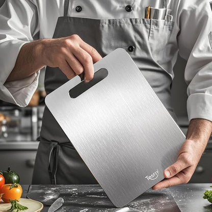 New Titanium Cutting Board -100% Pure Titanium Cutting Boards For Kitche,Easy to clean, Double-sided food-grade Cutting Board For Meats, Fruits And Vegetables (15 * 11) - Image 7
