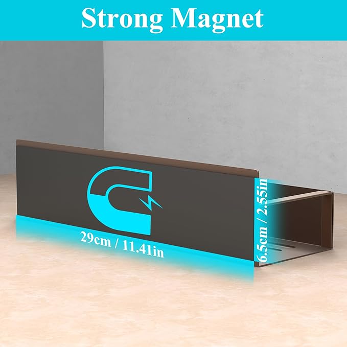 HuggieGems 6 Pack Magnetic Spice Storage Rack Organizer for Refrigerator and Oven, Bronze Fridge Organizers and Storage - Image 3