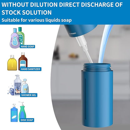 Automatic Soap Dispenser Touchless, Hands-Free, Multi Adjustable Volume, Long Battery Life, Compatible with Thick & Thin Dish/Hand Soap for Bathroom and Kitchen, Easy for Toddlers, Blue - Image 4