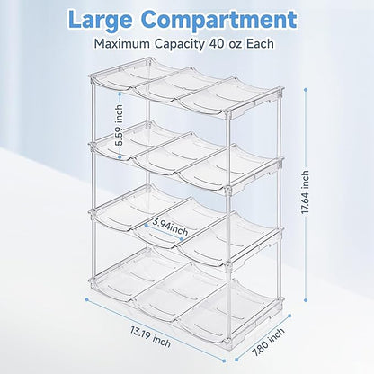 Stackable Water Bottle Organizer for Stanley 40 oz Tumbler, Water Bottle Holder for Cabinet, Pantry Kitchen Organizers and Storage for Stanley Cup Accessories, Tumbler Organizer and Wine Rack, 4Pack - Image 5