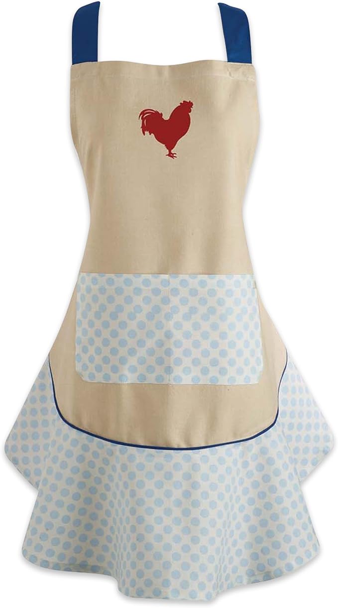 DII Women's Spring & Summer Apron Collection Adjustable, Two Large Pockets & Extra Long Ties, One Size Fits Most