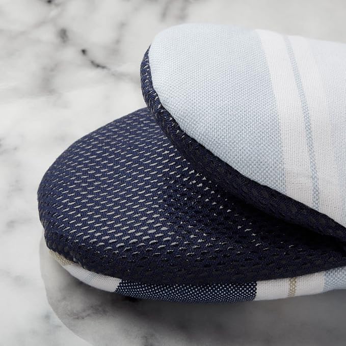 Martha Stewart Thin Stripe Mini Oven Mitt 2-Pack Set, Blue, 5.5"X8" - Image 3
